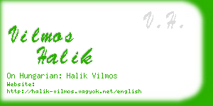vilmos halik business card